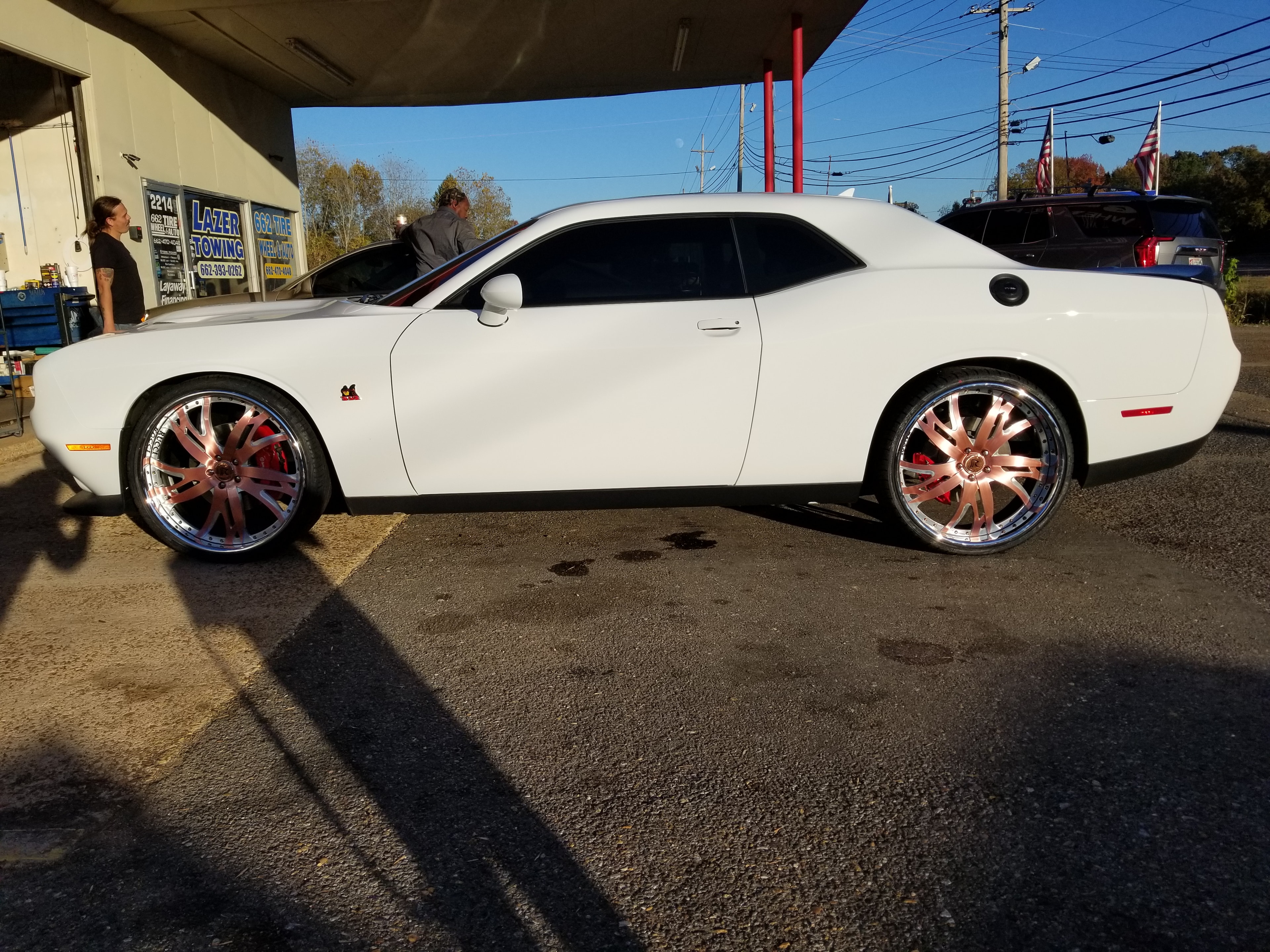 Chrome alloy wheel close up